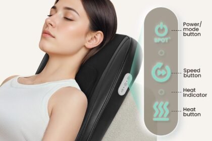 Snailax Shiatsu Neck And Back Massager With Heat Full Back Massager For Back Pain Deep Tissue Massager For Neck And Back 2 420x280
