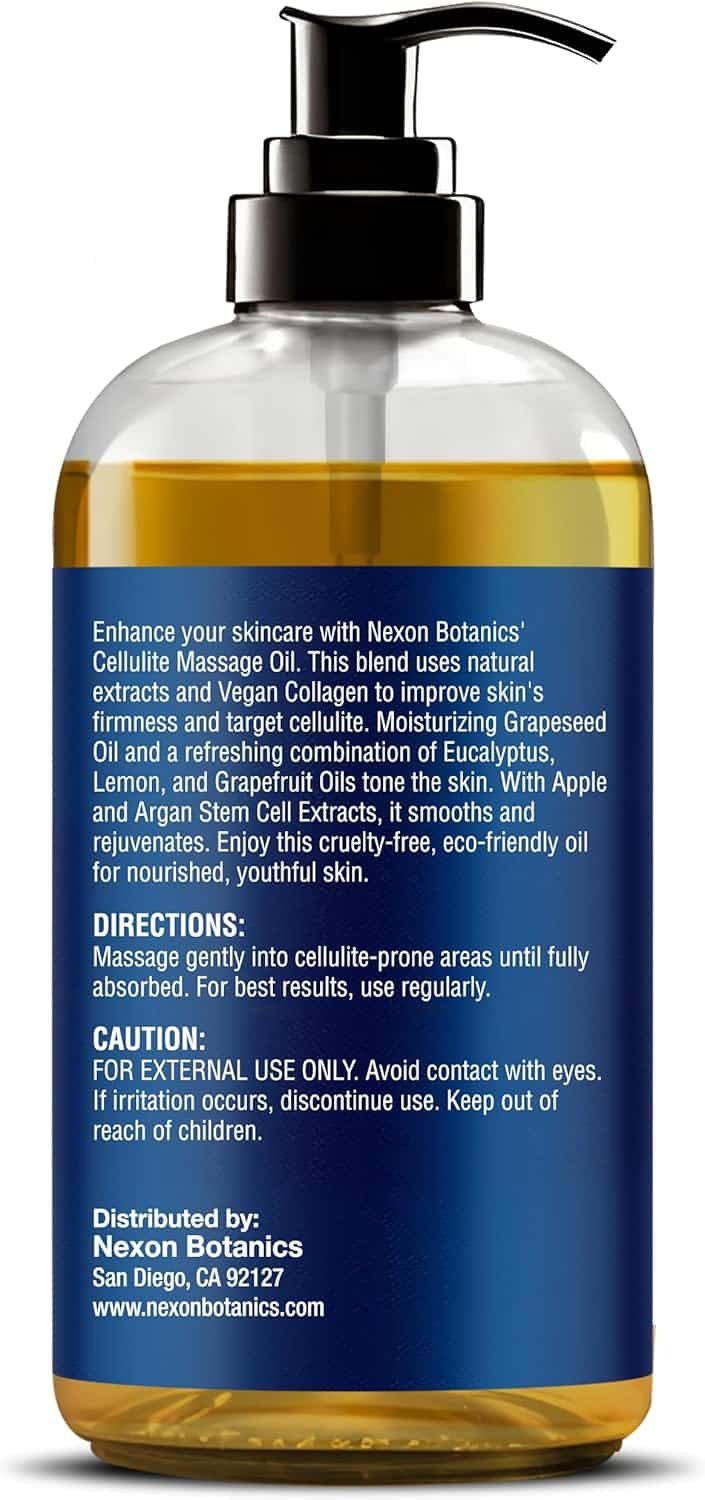 Sore Muscle Massage Oil 8 fl oz - Arnica Massage Oil for Therapy Sore Muscles - Peppermint Lavender for Body, Muscle Joint Relaxation - Nexon Botanics