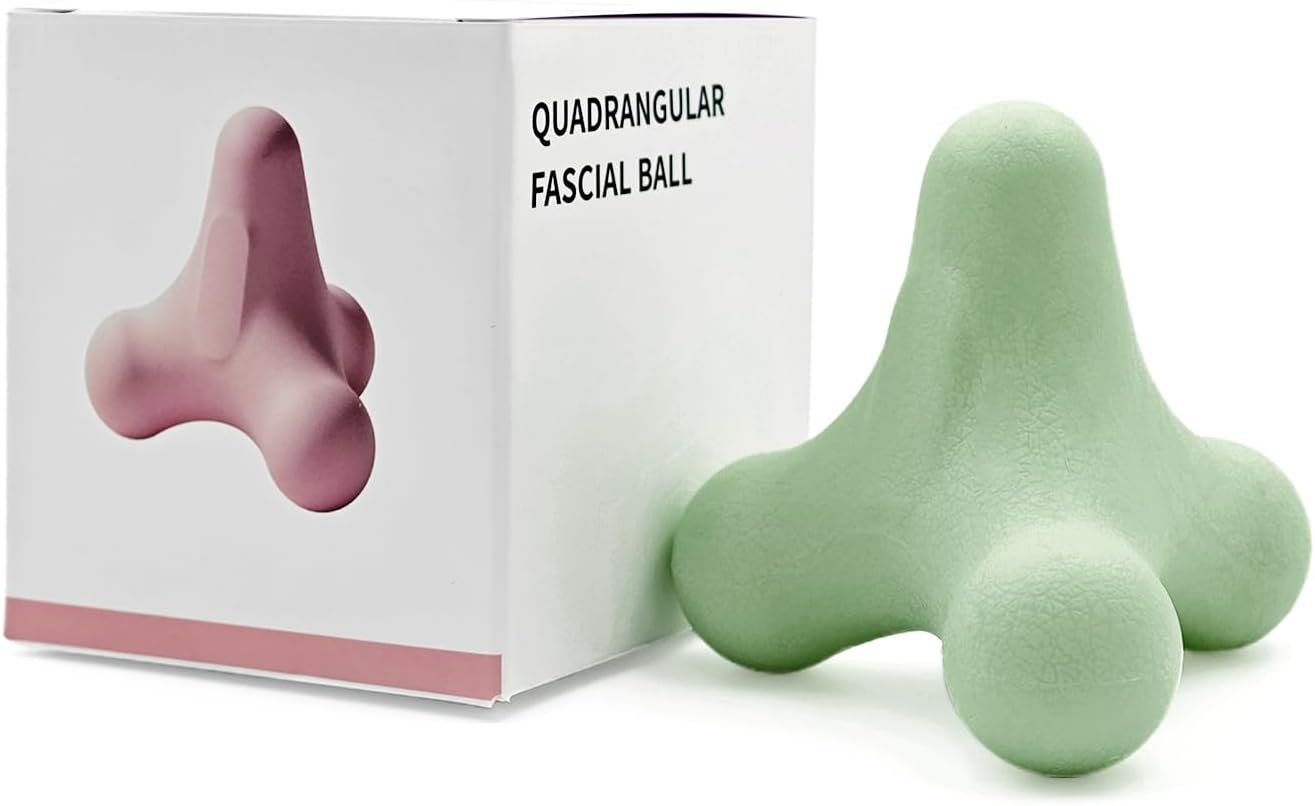 Trigger Point Therapy Massage Ball for Myofascial Release Plantar Fasciitis Relief Yoga Deep Tissue Release Muscle Soreness Massage Tool Pressure Point Balls with 4 Leg for Back Shoulder