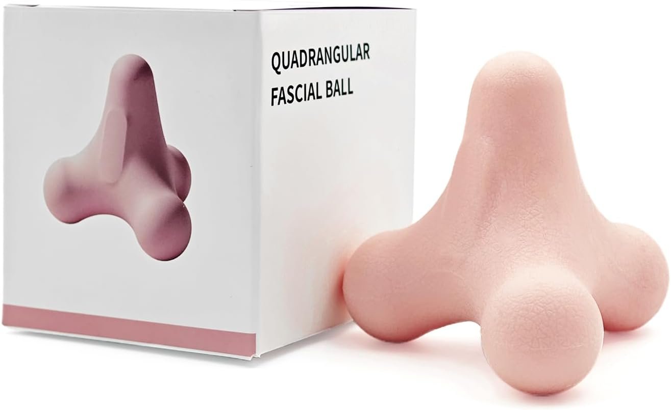 Trigger Point Therapy Massage Ball for Myofascial Release Plantar Fasciitis Relief Yoga Deep Tissue Release Muscle Soreness Massage Tool Pressure Point Balls with 4 Leg for Back Shoulder