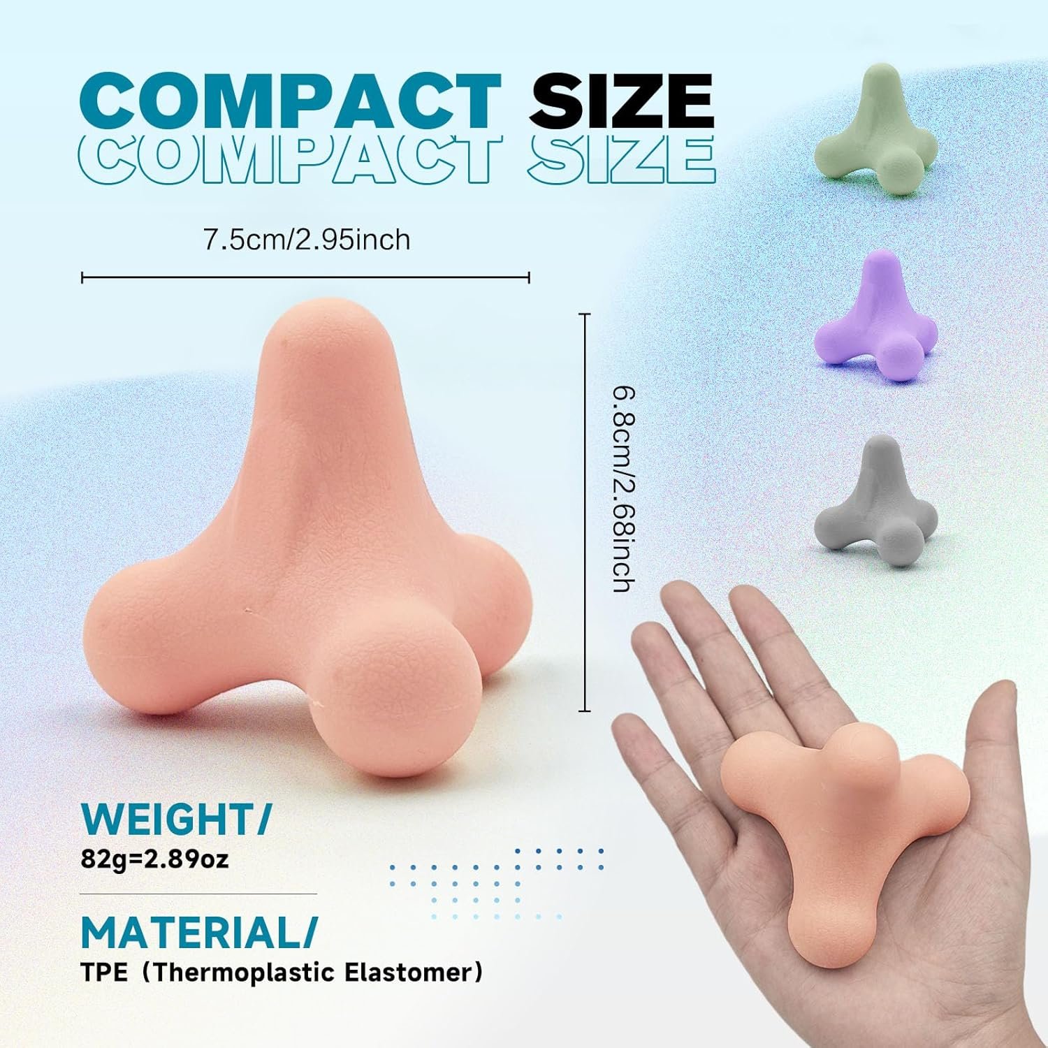 Trigger Point Therapy Massage Ball for Myofascial Release Plantar Fasciitis Relief Yoga Deep Tissue Release Muscle Soreness Massage Tool Pressure Point Balls with 4 Leg for Back  Shoulder