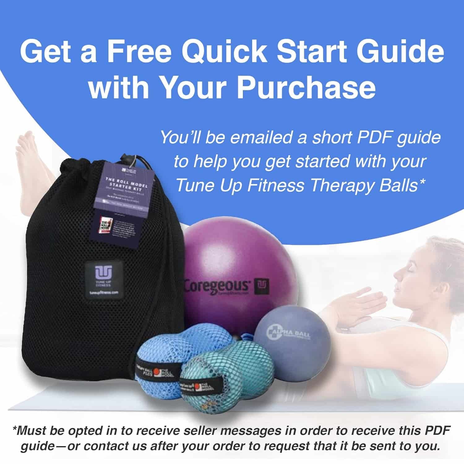 Tune Up Fitness – Therapy Ball PLUS Pair in Tote | Lacrosse Ball Upgrade - Massage Therapy Balls for Myofascial Release | Neck, Lower Back Pain, Sciatica, Shoulder Tension Relief, Physical Therapy