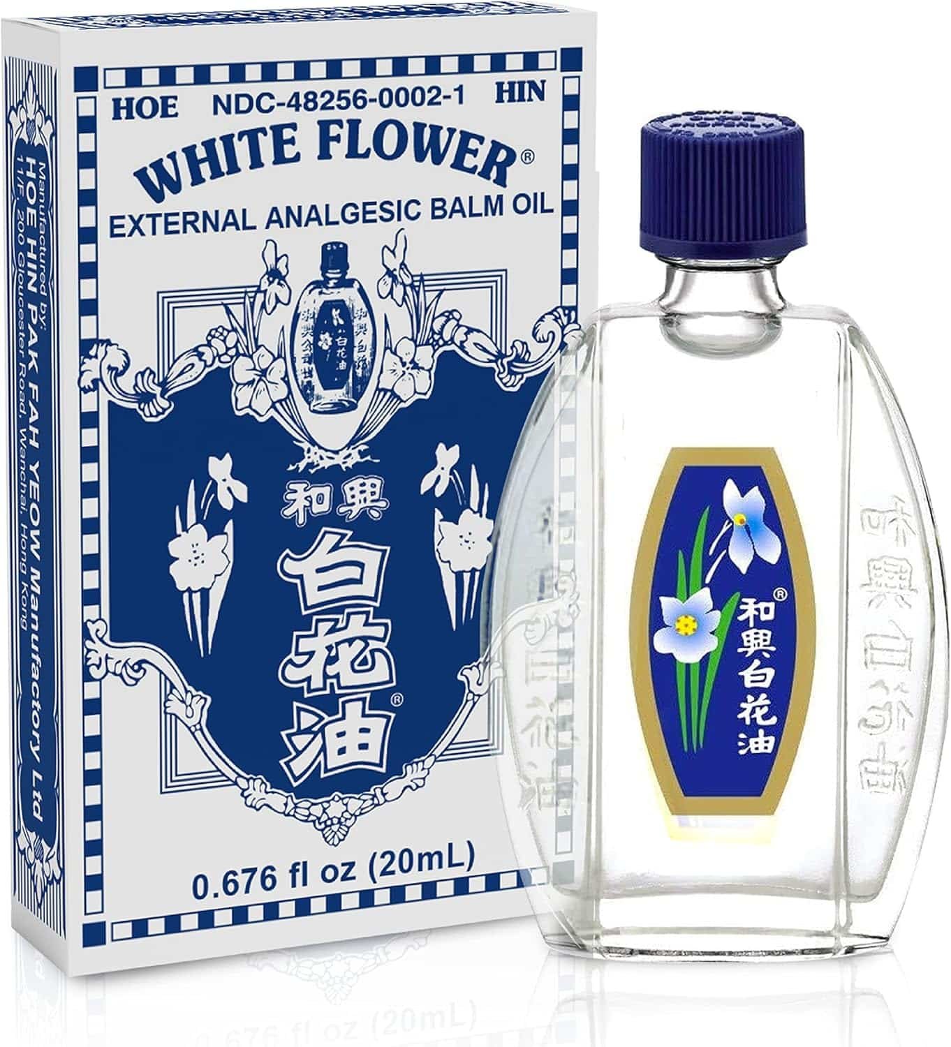 White Flower External Analgesic Balm Oil 20ml/ 0.676fl Oz., Authentic US import (1 bottle)