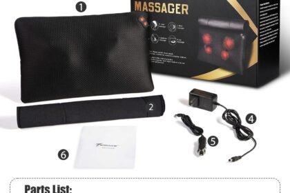 Woqqw Back Massager Shiatsu Neck And Back Massager Deeper Tissue Kneading Massage Pillow With Heat For Shoulderswaistleg 1 420x280