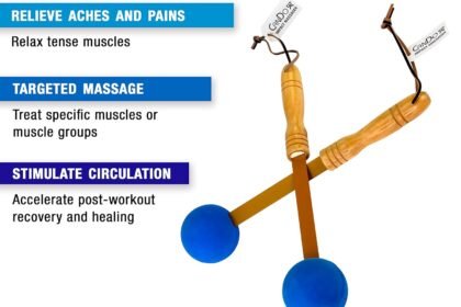 Cando Percussion Massagers 2 Pack Manual Ball Massage Flexible Stick Massage Tools For Sore Muscles Back Shoulders Neck 1 10 420x280