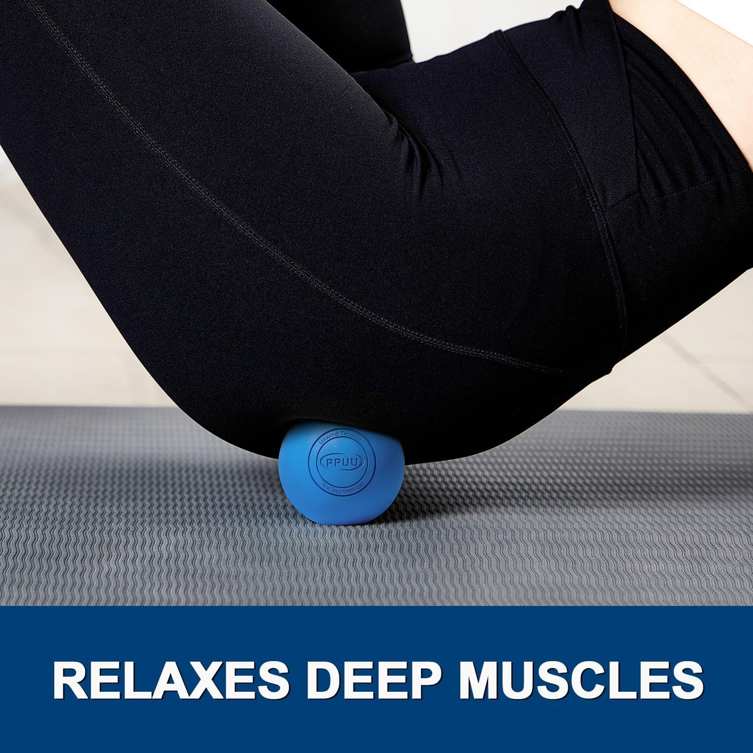 Lacrosse Ball Massage Ball for Myofascial  Trigger Point Release, Muscle Knots, Yoga Therapy – Improves Joint Mobility  Relieves Pain – Back, Neck, Plantar Fascia, HIPS – 2.5-Inch Purple Rubber