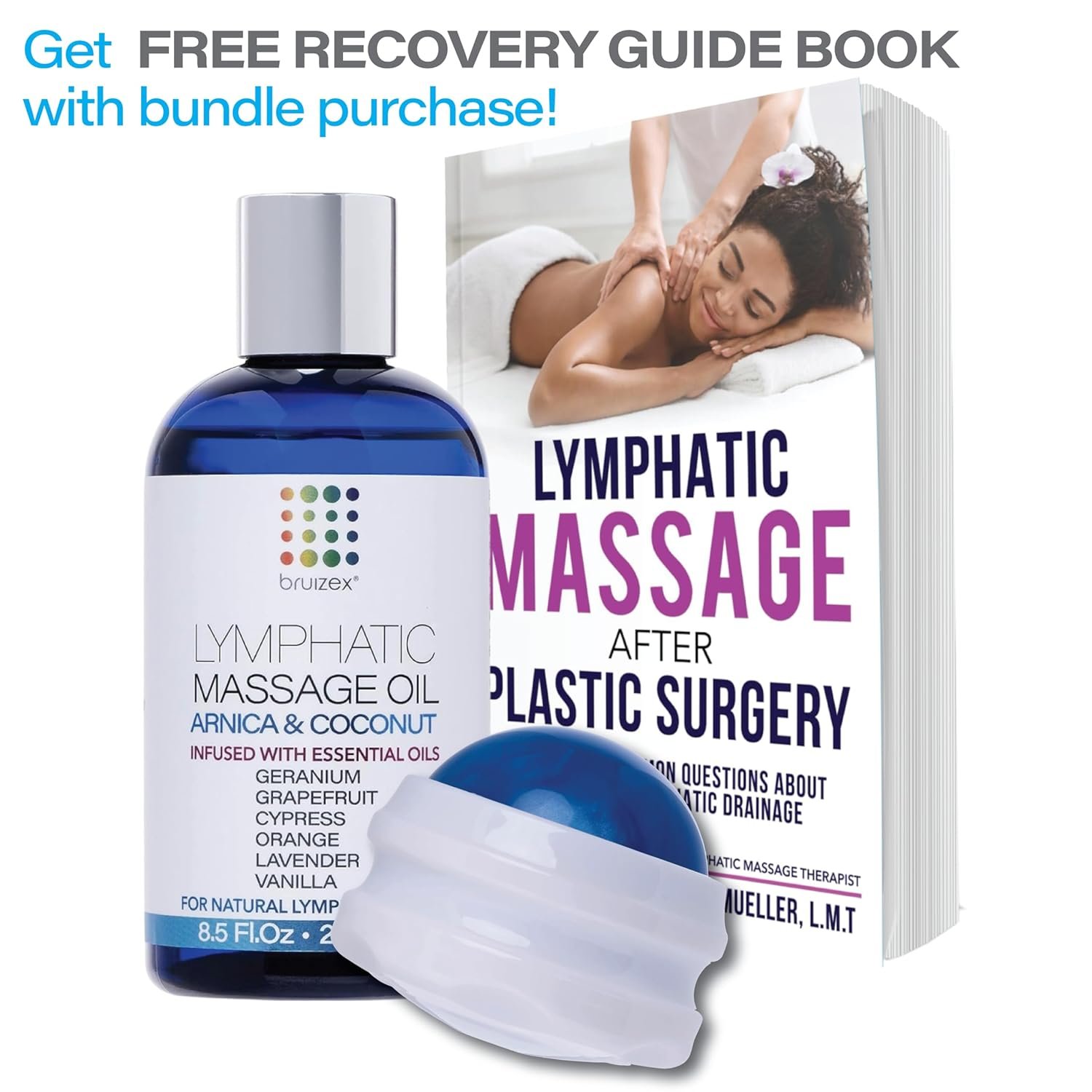 Lymphatic Drainage Massage Oil with Arnica Oil  Coconut for Post Surgery Recovery  Lymphatic Drainage Massager, Liposuction, 360 Lipo, BBL, After Tummy Tuck Surgery Items, Fibrosis Treatment, 8.5 Oz