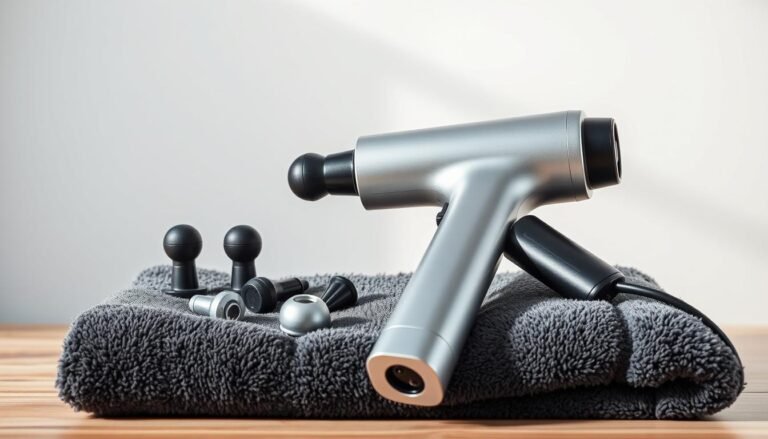 massage gun on back