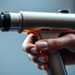 massage gun on sore muscles