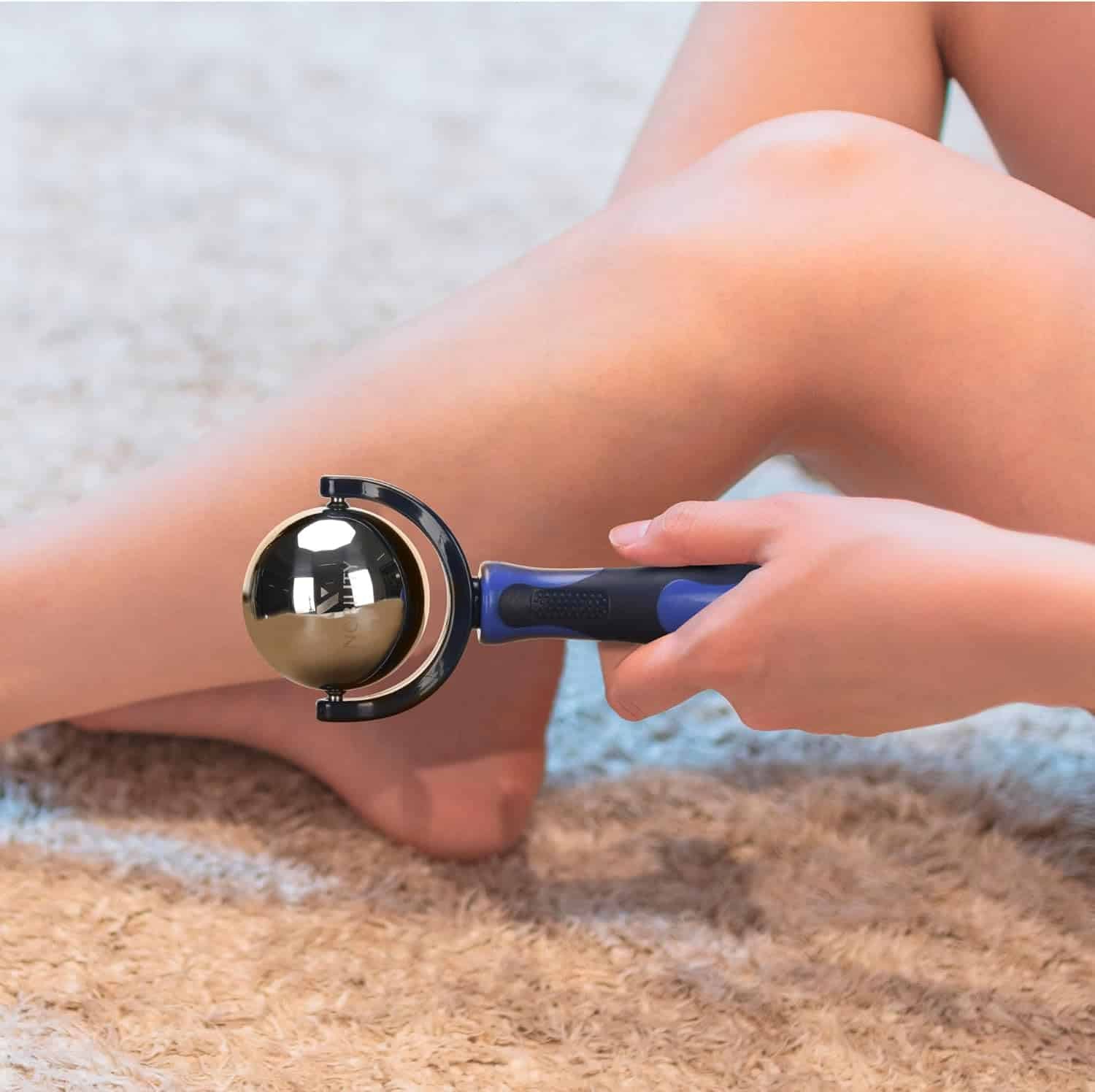 Nobility Massage Ball Roller– Ice Cold and Hot for Deep Tissue and Sore Muscle Relief of Stiffness and Stress, Body, Neck, Back, Foot, Plantar (Black)
