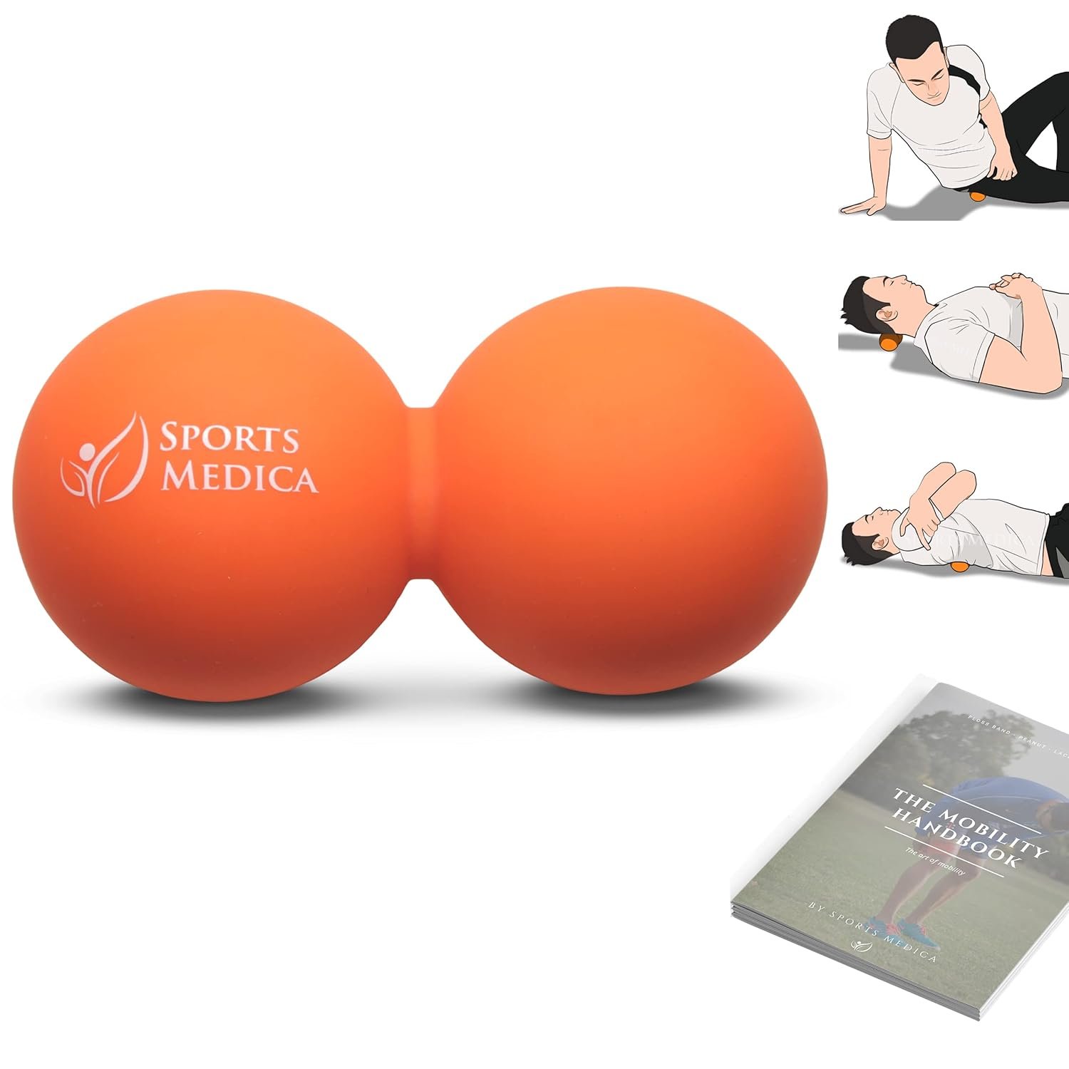 Peanut Massage Ball - Double Lacrosse and Peanut Ball Therapy | Trigger Point Deep Tissue Exercise | Back Muscle Foam Roller for Myofascial Release | Suboccipital Spine Device - Pressure Point