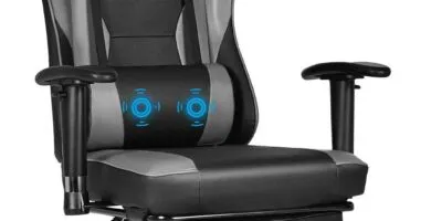 Arlime Massage Gaming Chair Adjustable Racing Computer Task Chair Recliner 360 Degree Rotation Free Sliding Office Chair 1
