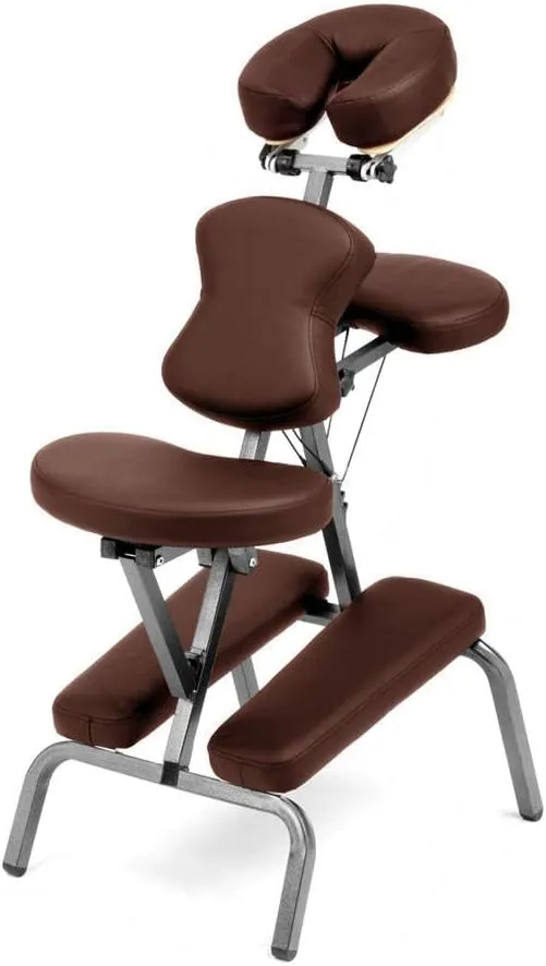 Ataraxia Deluxe Portable Folding Massage Chair Wcarry Case Strap Brown
