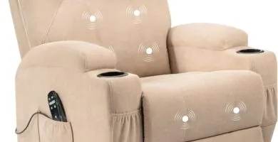 Flamaker Rocking Chair Recliner Chair With Massage Swivel Ergonomic Lounge Chair Classic Single Sofa With 2 Cup Holders 1 4
