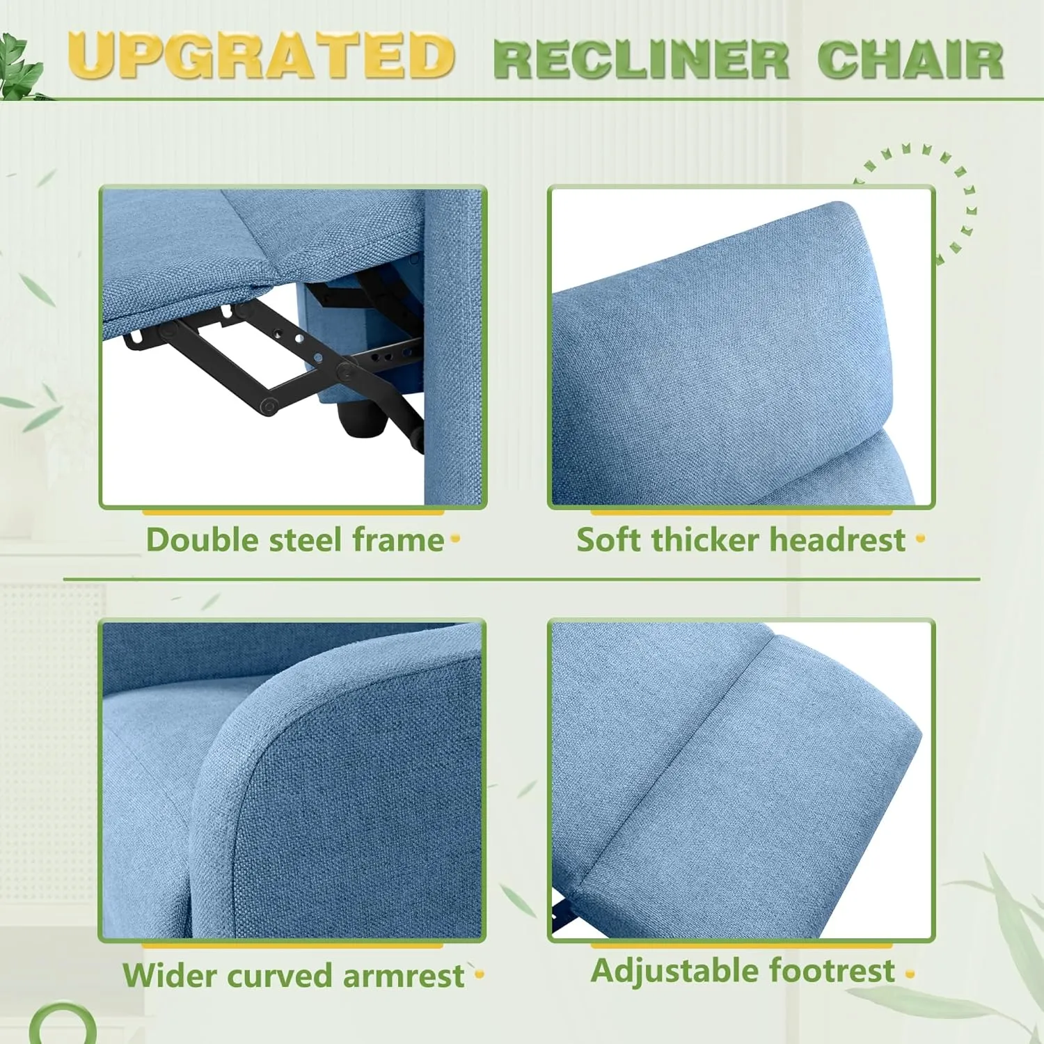 Furniwell Massage Recliner Chair For Living Room Adjustable Pu Leather Reclining Chair Home Theater Seating Modern Winba 2