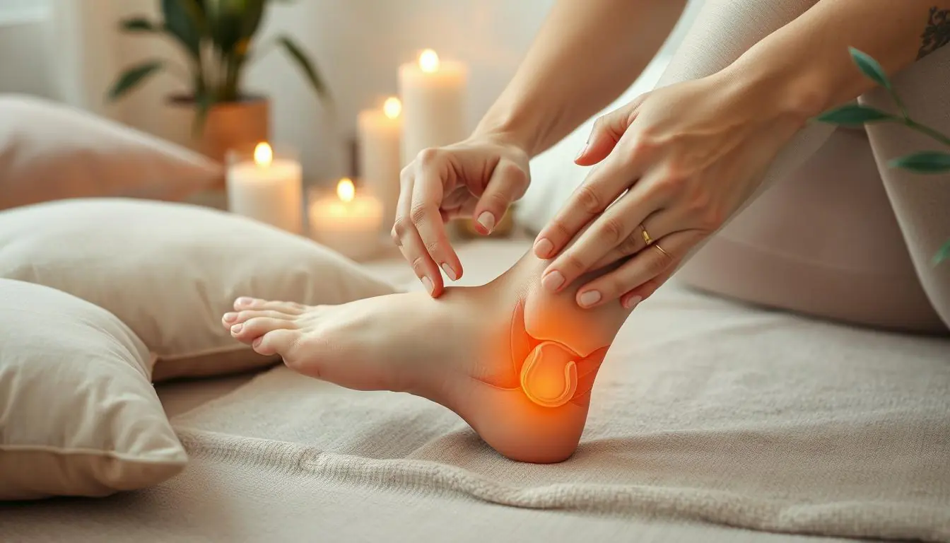 how to massage a sprained ankle