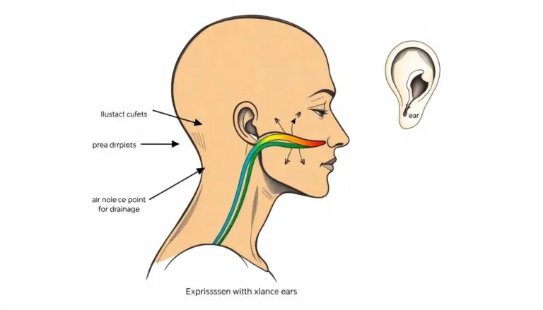 how to massage eustachian tube to drain