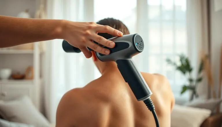 how to use massage gun on back