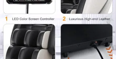 Massage Chair Recliner With Zero Gravity Full Body Massage Chair With Heating Bluetooth Speaker Airbags Foot Roller Touc 4
