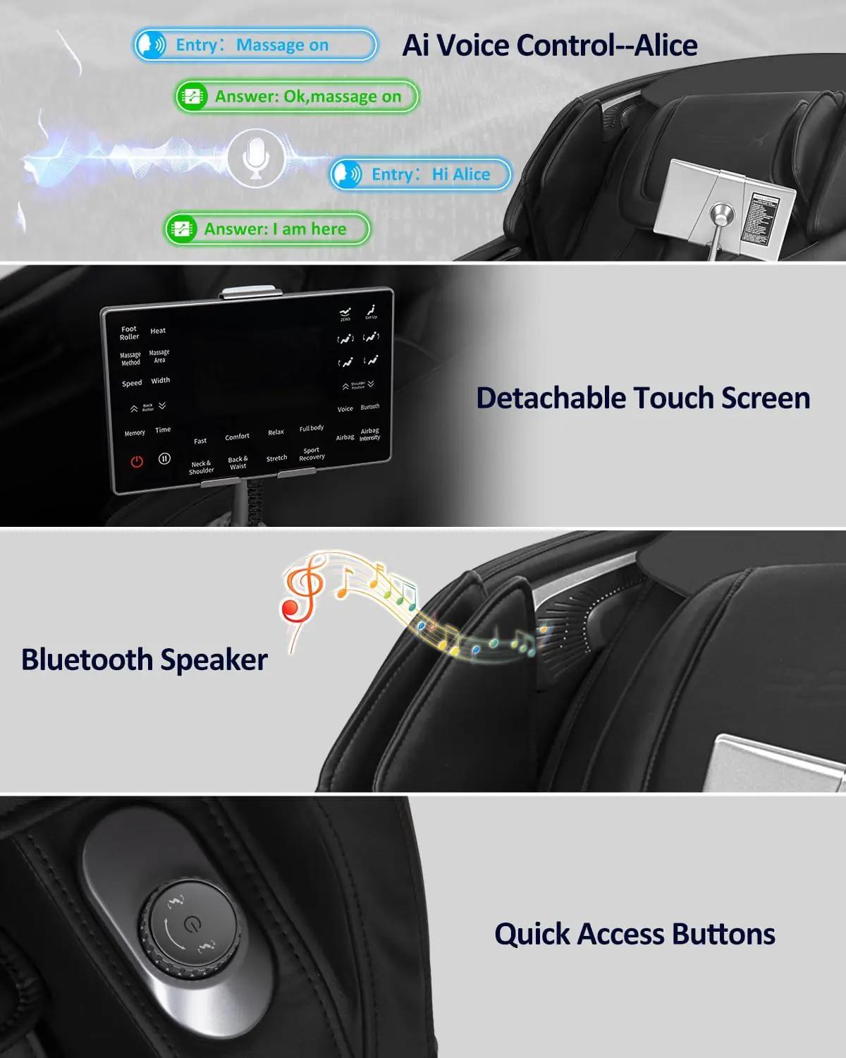 Relx Massage Chair Full Body Zero Gravity Shiatsu Massage Chair With Sl Track Yoga Stretching Foot Rollers Waist Heating 3