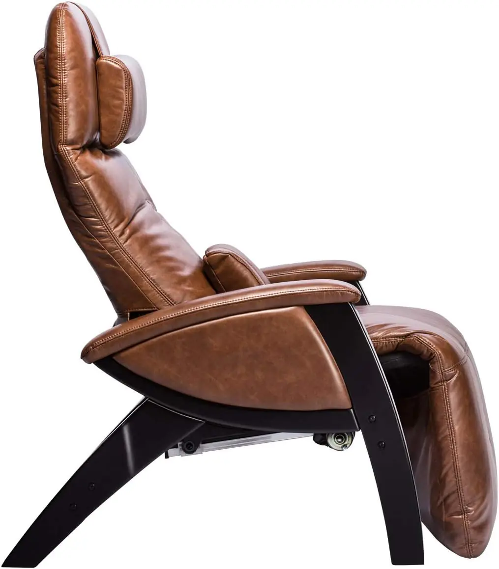 Svago Zgr Plus Sv 395 Dual Power Infinite Position Zero Anti Gravity Recliner With Heat And Massage Cognac Faux Leathe C 1