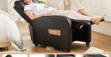Sweetcrispy Recliner Chair For Adults Massage Pu Leather Small Recliner Home Theater Seating With Lumbar Support Adjusta 4