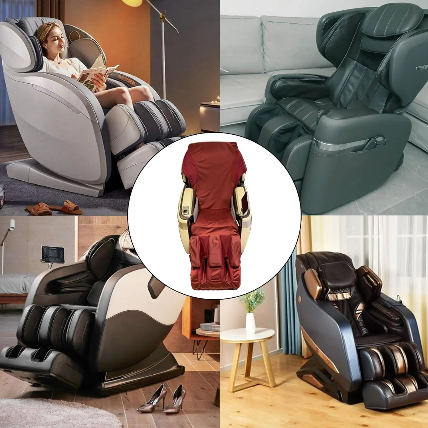 Fbkphss Full Body Shiatsu Massage Chair Cover Zero Gravity Massage Chair Cover Wear Resistant Universal Dust Cover For C 3