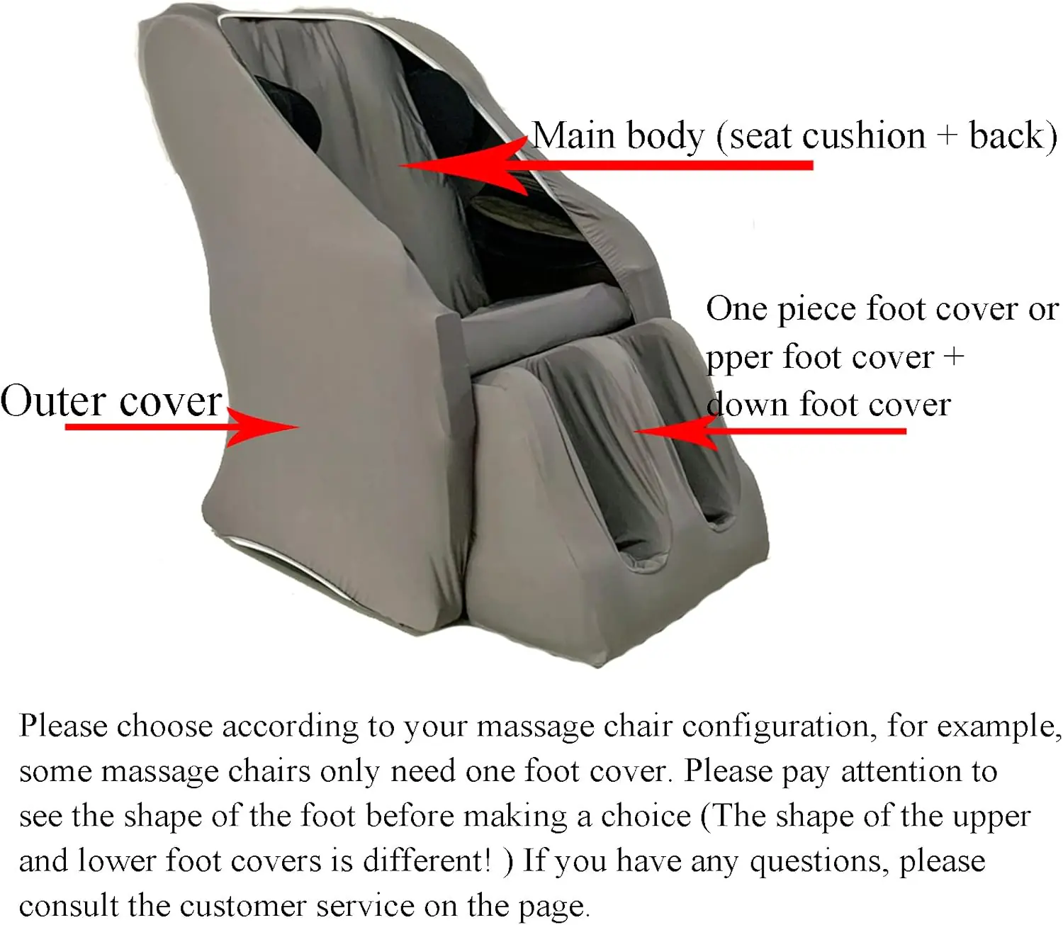 Fbkphss Massage Chair Cover Full Body Shiatsu Massage Chair Protective Cover Washable Stretch Fabric Dustproof Massage C 1