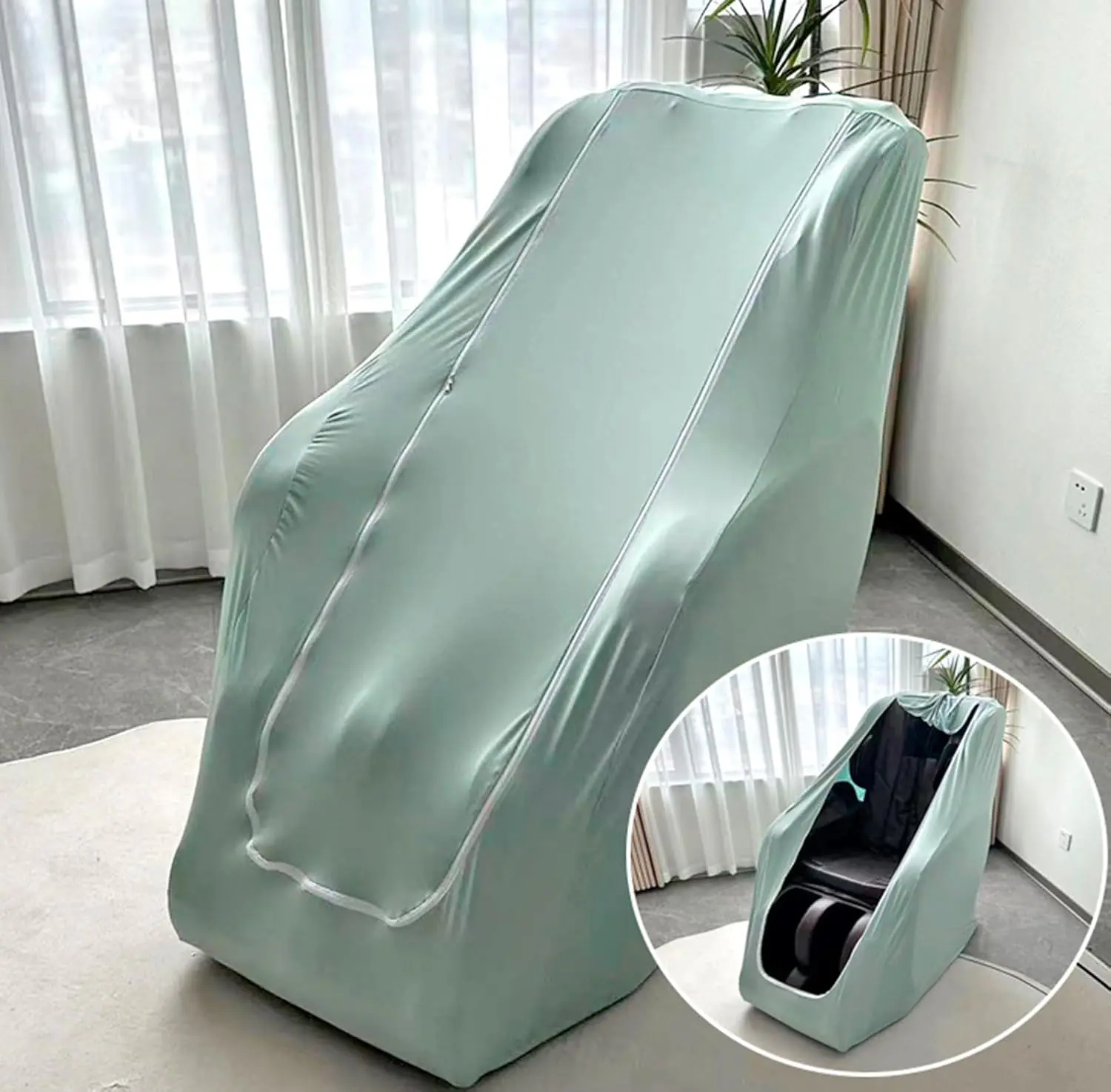 Fbkphss New Massage Chair Cover Washable Full Body Shiatsu Massage Chair Cover Stretch Fabric Zero Gravity Massage Chair 4