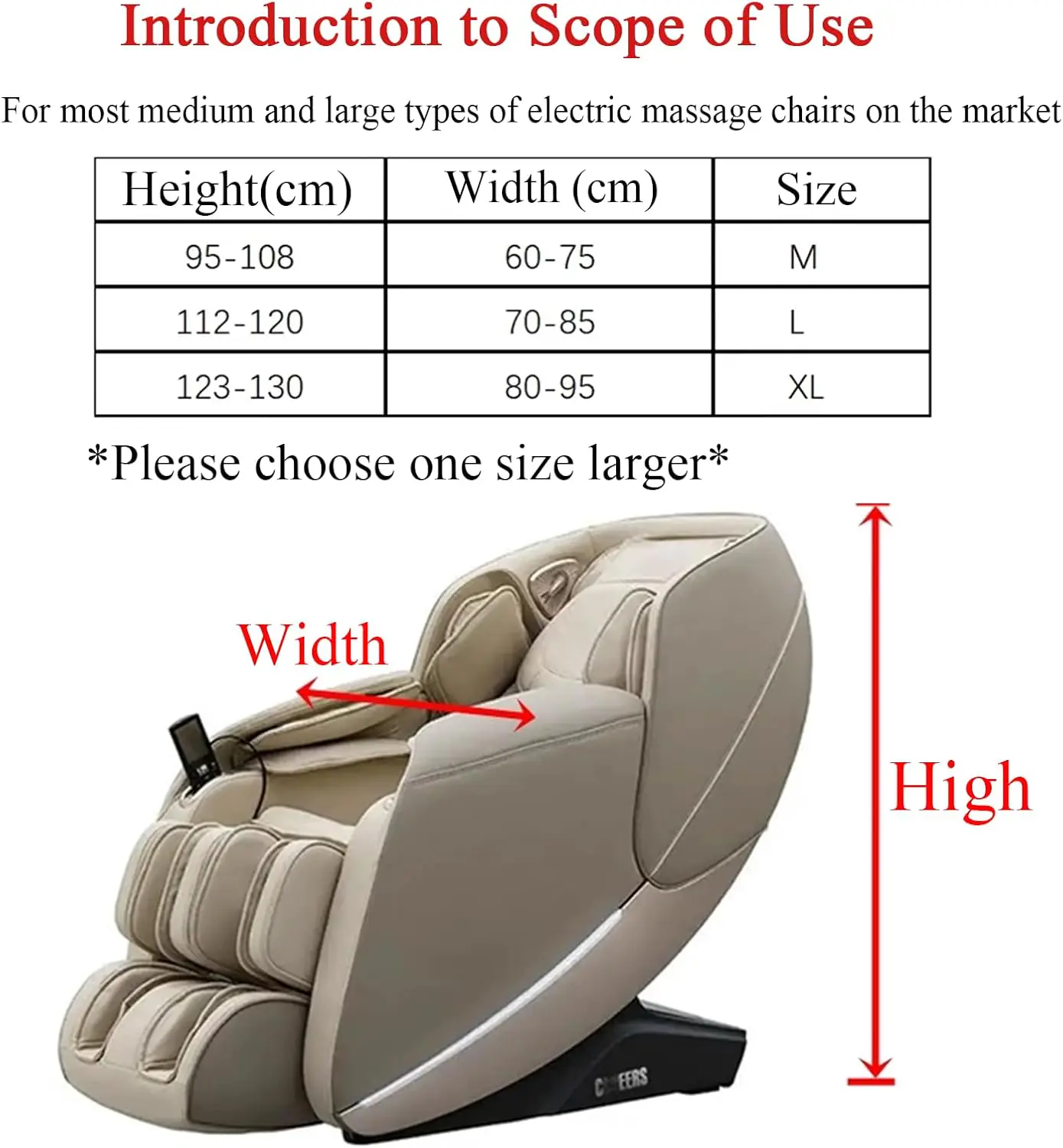 Fbkphss Upgraded New Massage Chair Cover Full Body Shiatsu Massage Chair Cover Stretch Fabric Zero Gravity Massage Chair 3