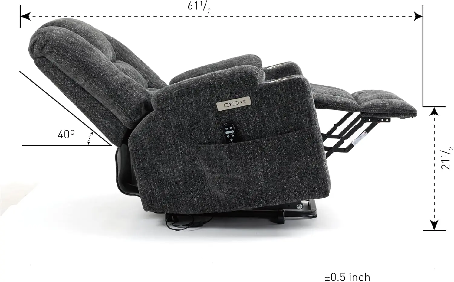 Large Power Lift Massage And Heat For Elderly Overstuffed Wide Heavy Duty Motion Mechanism With Usb And Type C Ports Rec 2