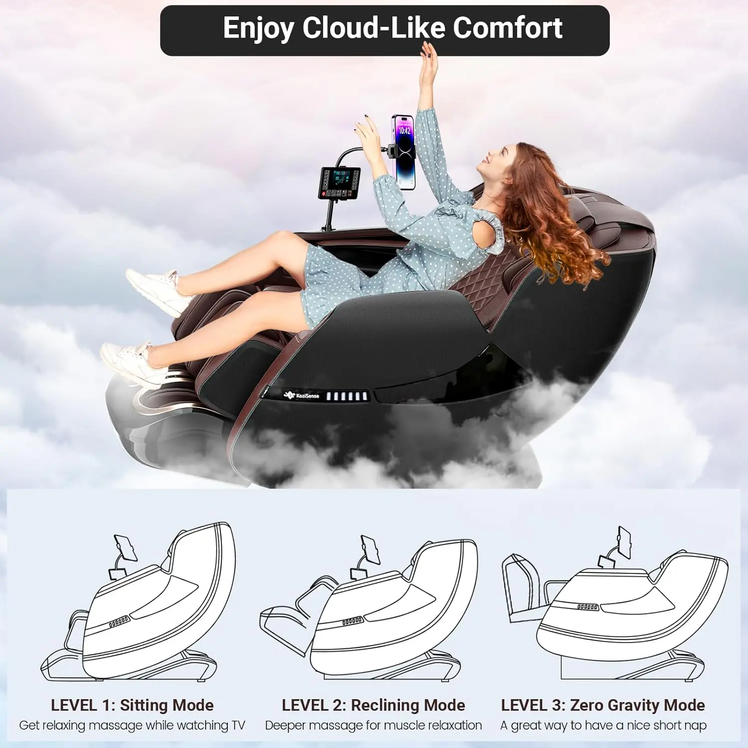 Massage Chair Full Body Zero Gravity Sl Track Shiatsu Massage Recliner Chair With Heat Ai Control Body Scan And Calfrest 3