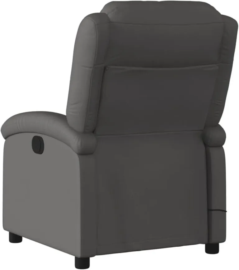 Gray Real Leather Recliner Chair Review