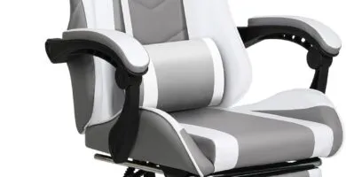 White Gaming Chair With Footrest Big And Tall Gamer Chair Racing Style Adjustable Swivel Office Chair Ergonomic Video Ga