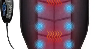 Cili Massage Chair Padback Massager With Heatmassage Pad With 10 Vibration Motors Massage Seat Cushion Chair Massager Wi