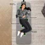 Ghostbed Full Body Massage Mat With 3 Gel Memory Foam 7 Programs Heated Massage Pad For Bed Vibration Heat Therapy Massa 1