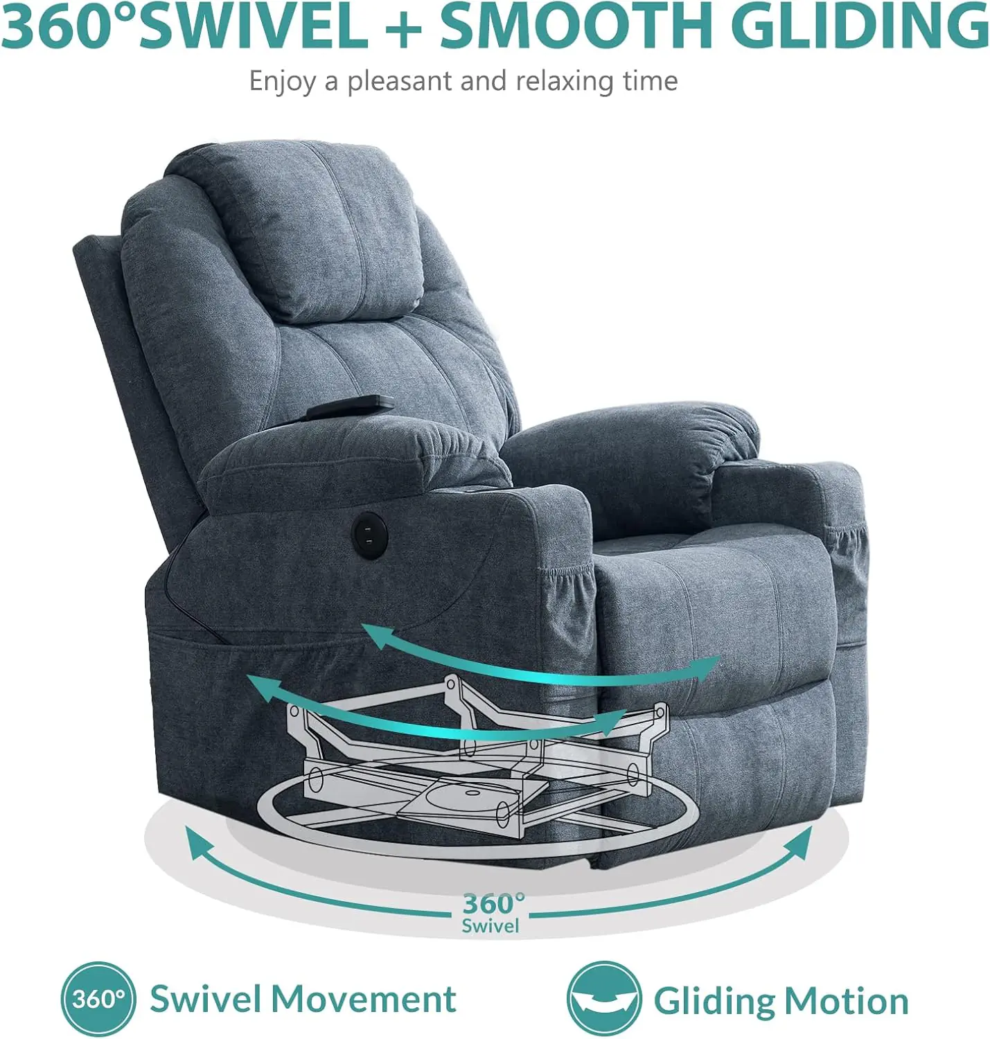 Meetwarm Swivel Rocker Massage Recliner Review