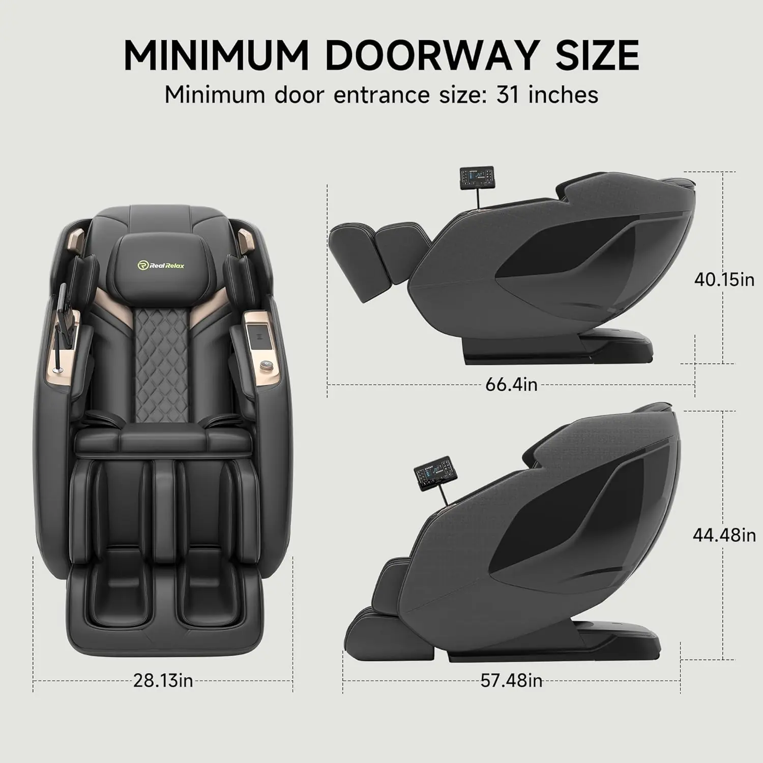 Real Relax Massage Chair Ps5200 Black Favor 06 Black