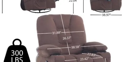 Recliner Chair For Adults Rocker Recliners With Massage And Heat Fabric Overstuffed Swivel Glider With Cup Holder Side P 2