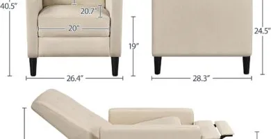Yaheetech Fabric Recliner Chair Mid Century Modern Recliner Adjustable Single Recliner Sofa With Thicker Seat Cushion Tu 1