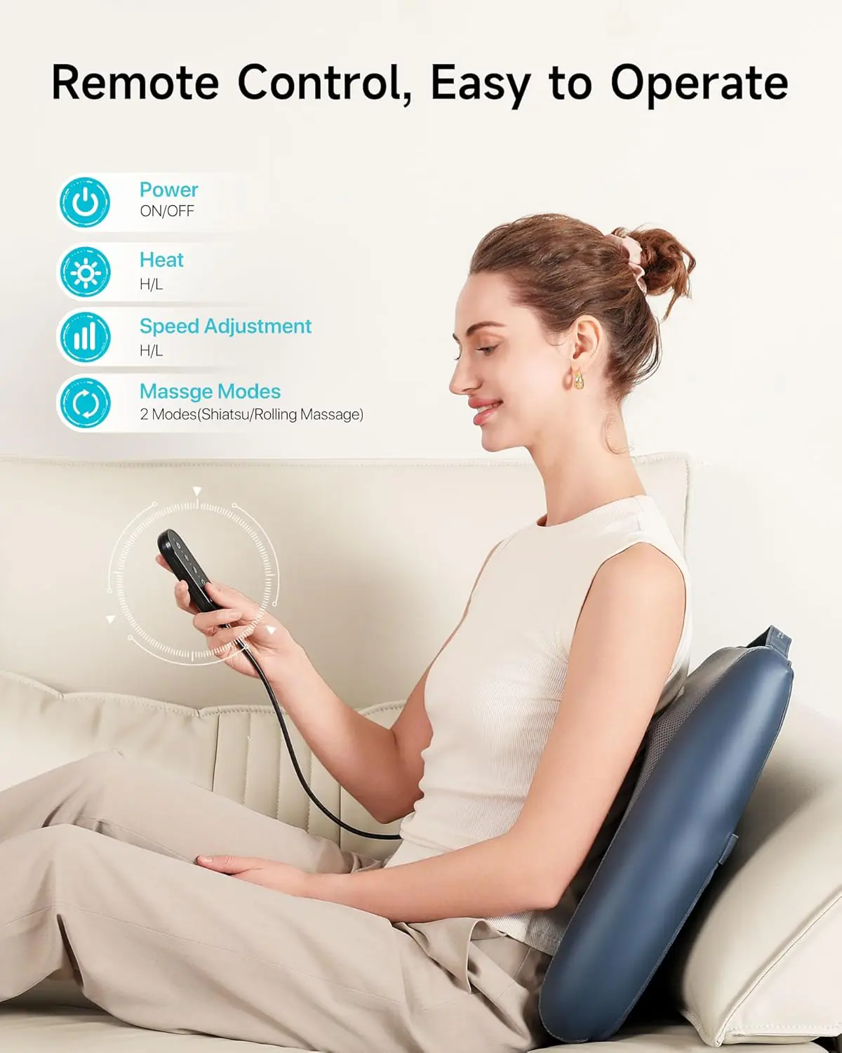 Alljoy Christmas Gifts For Men Women Full Back Rolling Shiatsu Massager For Pain Relief Deep Tissue Cordless Portable Ba 3