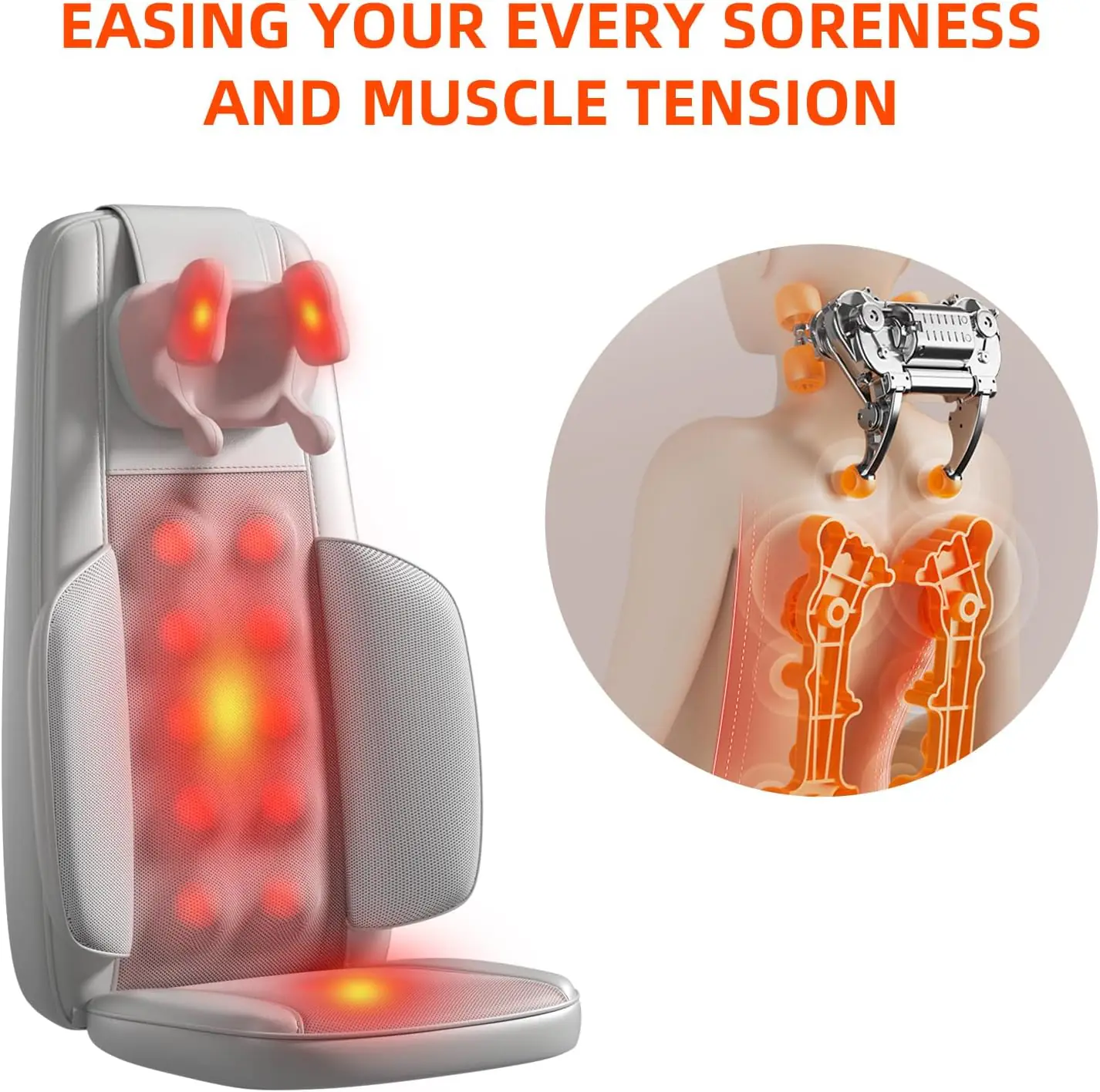 Back Massager For Chair Back Massager With Heat Car Seat Massager For Vehicle Adjustable Heat And Intensity Back And Nec 2