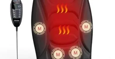 Back Massager With Heat Chair Massager With Vibration For Pain Relief Deep Tissue Portable Massage Chair Pad For Office
