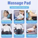 Back Massager With Heat Traction Vibration Chair Massager Pad For Office Home Seat Massager For Pain Relief Deep Tissue 1 2