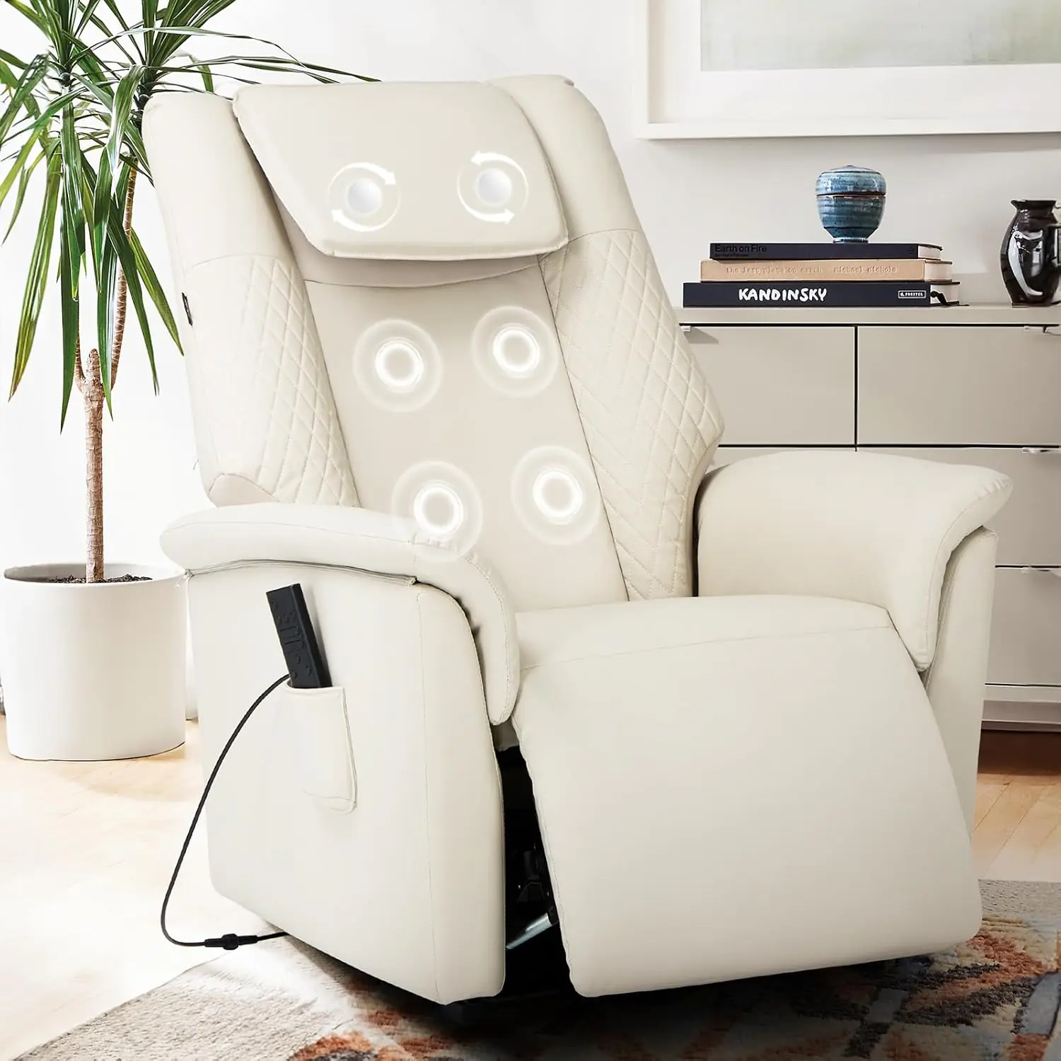 Colamy Recliner Massage Chair Massage And Leisure Dual Use Chairheatedlazy Boy Living Room Bedroom Sofa Singlebrown 2
