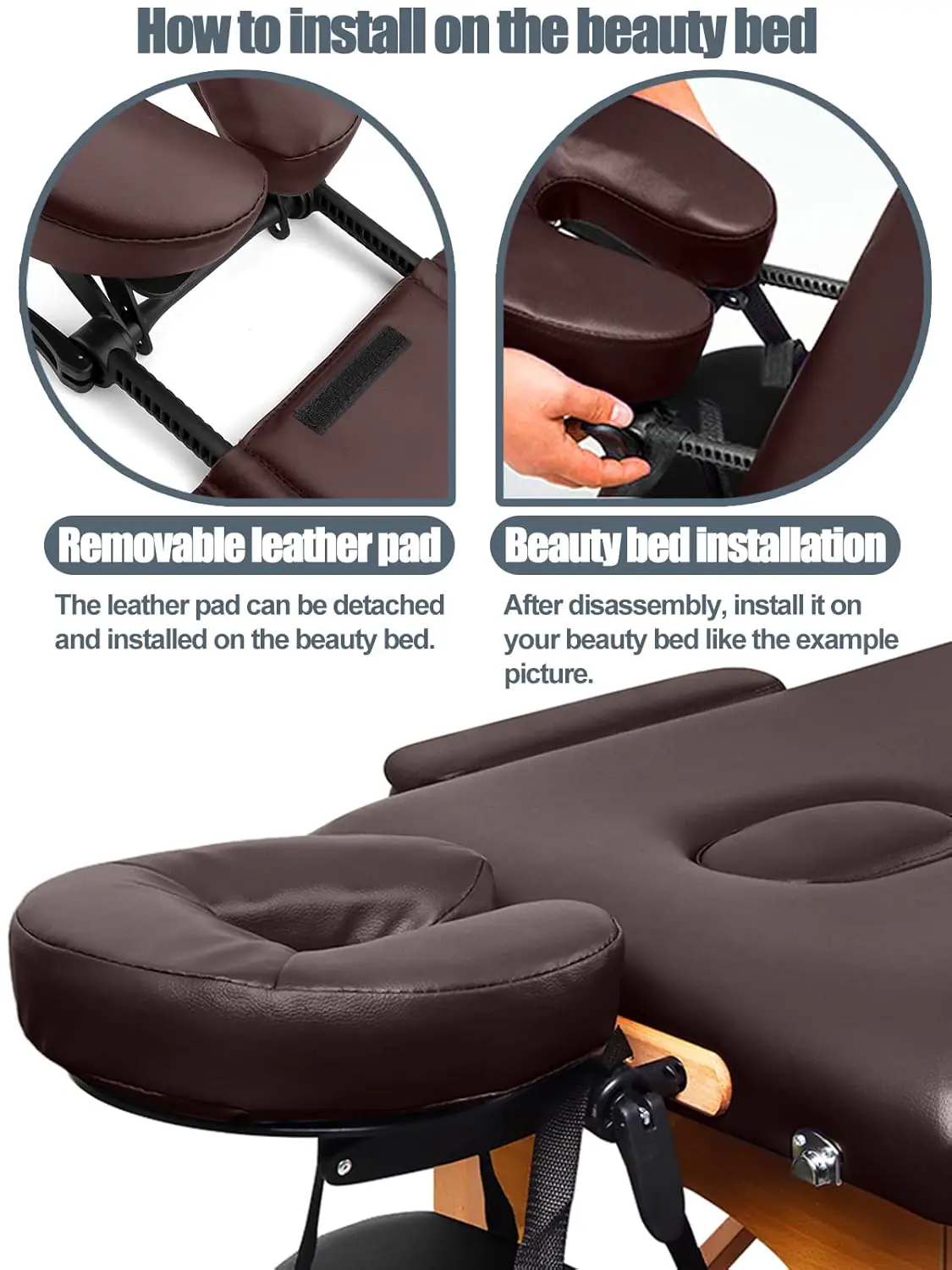 Ebanku Massage Table Face Cradle Cushion Face Cradle Down Tabletop Massage Kit Adjustable Massage Table Headrest Face Pi 3