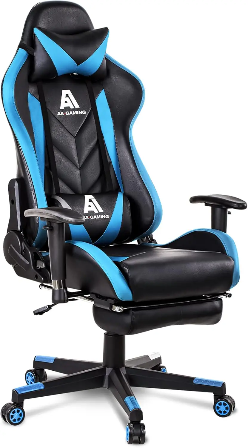 Gaming Chair High Back Ergonomic Computer Racing Chair Adjustable Office Chair With Footrest Lumbar Support Swivel Chair