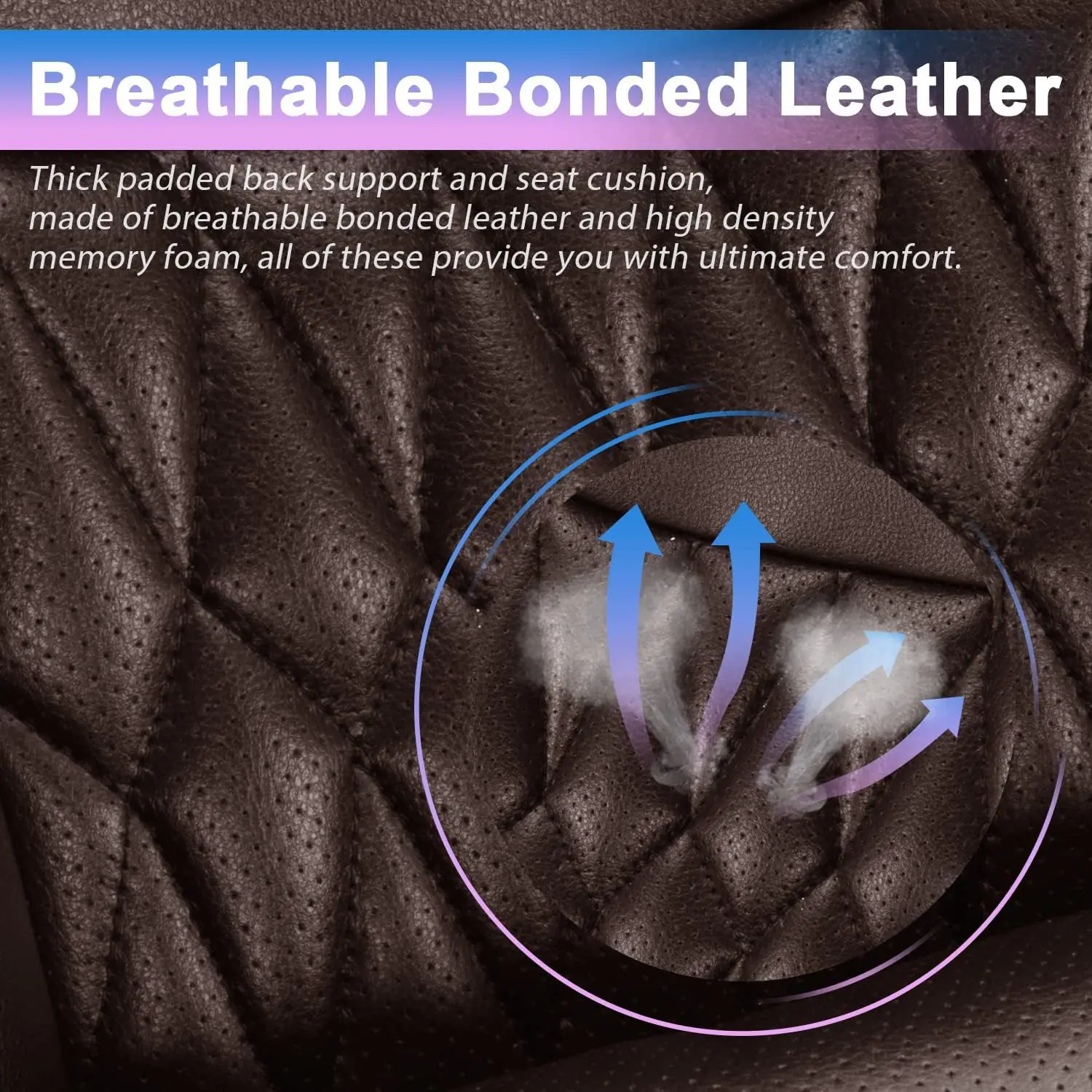 High Back Massage Reclining Office Chair With Footrest Executive Computer Home Desk Massaging Lumbar Cushion Adjustable 1 2