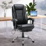 Homrest 4 Point Massage Reclining Office Chair Leather Heating Executive Chair Ergonomic Home Office Desk Chair With Ret 2