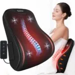 Lumbar Support Pillow For Office Chair Heated Back Support Pillow With Vibration Back Massage For Pain Relief 3 Heating 